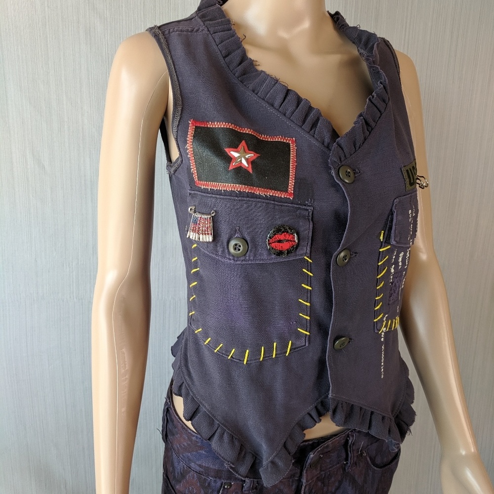 Fresh Karma vintage vest 80's embellished